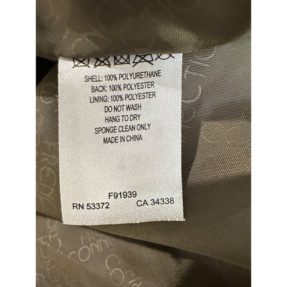 French Connection Womens Olive Green Faux Leather Moto Biker Jacket Size S - Picture 4 of 16